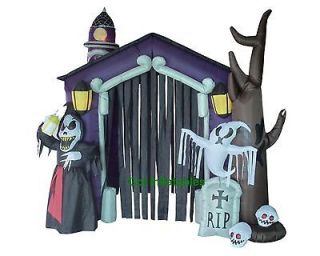   Halloween Inflatable Haunted House Castle Yard Outdoor Decoration Prop