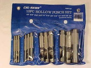 12 PC. HOLLOW PUNCH SET  Gasket material,Vinyl​, Leather