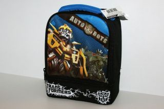 TRANSFORMERS DUAL COMPARTMENT INSULATED LUNCH TOTE NEW