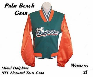   WOMENS NFL AQUA & ORANGE REEBOK TEAM JACKET.xl​.INTRO PRICING