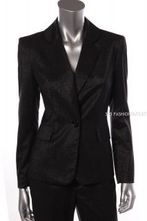 KASPER New Womens Ladies One Button Career Pants Suit Set Black Size 6