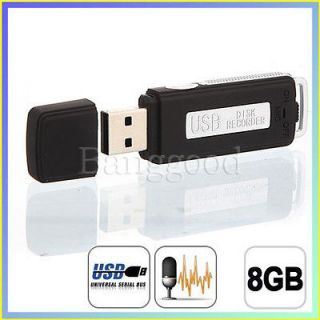 New 8GB USB Digital Audio Voice Recorder Pen Disk Flash Drive 150 hrs 