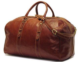 Floto Italian Leather Venezia Grande Duffle Luggage Bag With 