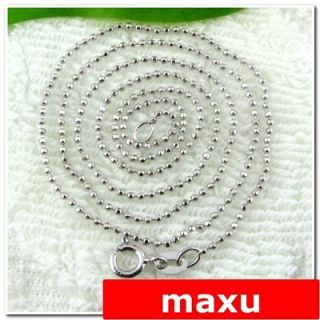   18 925 Sterling Silver ball chain Italy design jewelry necklace 1mm