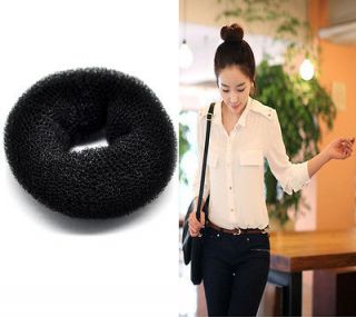 2PCs Black Nylon Hair Bun Ring Donut Hair Tool 9cm(3 1/2)