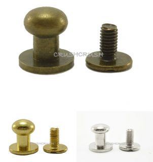 5sets Screwback 3/8 Button Studs Leather Craft Y007