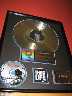 RIAA RECORD AWARD TUPAC SHAKUR THUG LIFE ULTRA RARE 2PAC CERTIFIED 