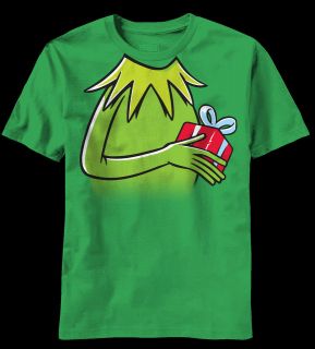 NEW Muppets Kermit The Frog Body Classic Vintage Fade Look Adult T 
