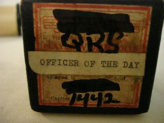 VINTAGE Q R S WORD ROLL PLAYER PIANO ROLL #1442 OFFICER OF THE DAY