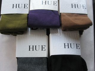 HUE Flat Knit Sweater Tights Black Brown Green Gray Purple XS/S, S/M 