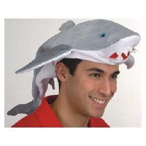 new plush killer shark jaws fish costume hat cap