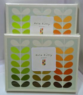Lot of 2 Orla Kiely Natural Stem Note Cards 8 Note Cards with Printed 