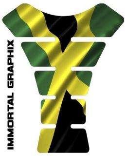 Jamaican Jamaica Waving Flag Gel Motorcycle Tank pad tankpad protector