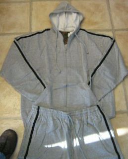 NEW GRAY FITNESS JOGGING TRACK SUIT NWT WOMENS XL GREY, FREE SHIP