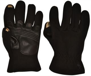 Polo Ralph Lauren Mens Fleece Sheepskins Touch Winter Gloves Black