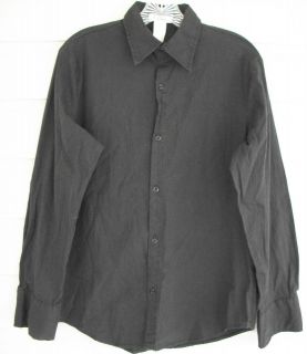 Pop Icon~Black Button Down Shirt~Stretch Cotton~Long Sleeves~Mens size 