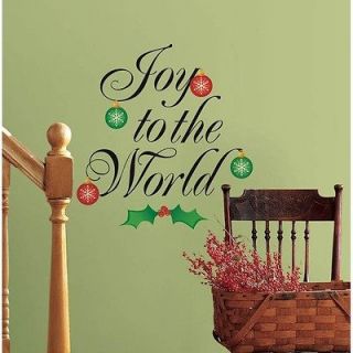   TO THE WORLD WALL DECALS Christmas Stickers Holiday Decorations Decor