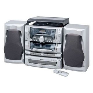Jensen 3 Speed Stereo Turntable with 3 CD Changer and Dual Cassette 