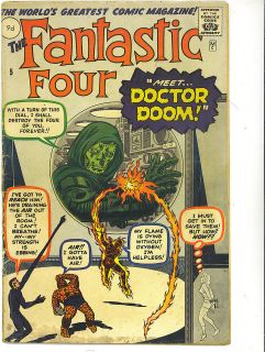 FANTASTIC FOUR 5 1962 KIRBY BRITISH COVER PRICE Very Scarce 1ST 