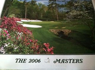 Masters Tournrment Poster, Shirt, Hat signed by Larry Mize