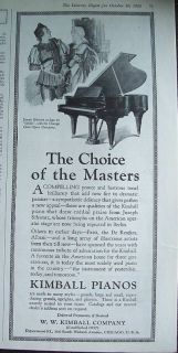 1926 antique kimball piano joseph schwarz iago opera ad time