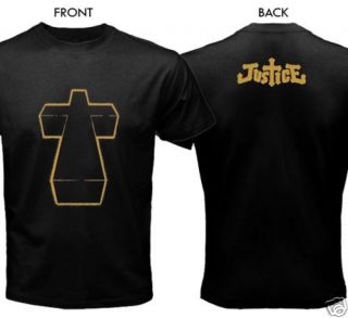Justice Cross Electro Band New Black Mens T shirt Size M / Medium