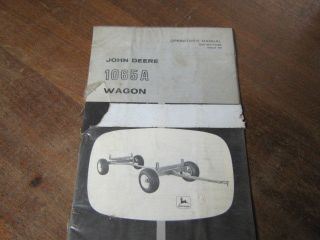 John Deere Operators Manual OM W17348 1065A Wagon running gear sealed 
