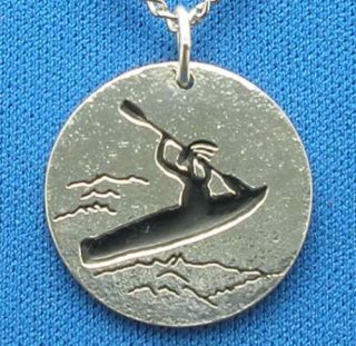 kayaking kokopelli necklace white water sterling silver one day 