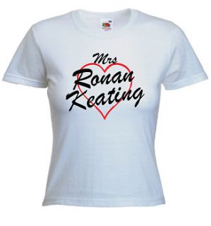 mrs ronan keating t shirt print any name words location united kingdom 