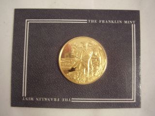   Mint Life of Christ gold plated silver The Temptation of Jesus medal