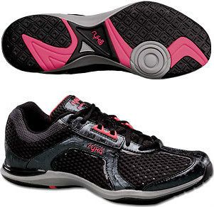 new in box ryka transition training shoes black pink grey