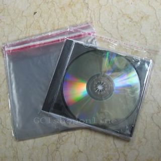 200 CD Case Box Jewel case resealable Wrap Bags Sleeves 30000000000000 