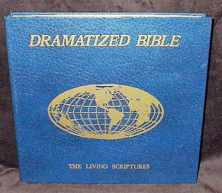DRAMATIZED BIBLE Cassette Set #1 in Blue Case The Living Scriptures 12 