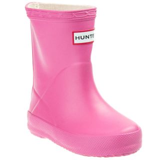Childrens HUNTER Kids Girls First Infant Wellie Boots fuchsia pink