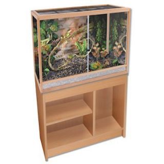 penn plax natural wood and reptile amphibian glass cage with