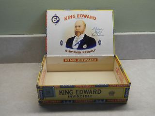 Lot Of 3 Vintage Cigar Boxes King Edward El Roi Tan RJ Allen 5 6 & 10 