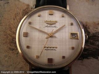 longines admiral 5 star linen dial automatic ref 1101 comes