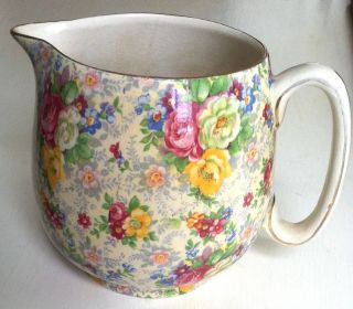 vintage rosetime chintz large jug by lord nelson time left