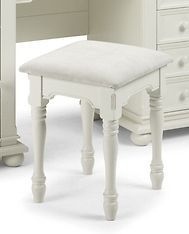 JOSEPHINE STONE WHITE LACQUER BEDROOM RANGE DRESSING TABLE STOOL