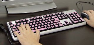 pink design keyboard stickers for pc mac desktop laptop time