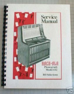 rock ola 442 jukebox service parts manual 