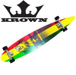 Newly listed New Krown Complete City Surf Skateboard Longboard Rasta