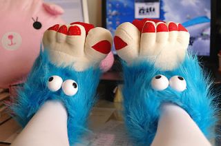   Funny Sexy Winter House Slipper Warm★Blue US 7~10+ Cute Socks [WU1