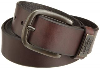 Levis Mens Bridle Leather Belt With Ornament, loop ornament  Brand 