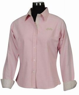 DEAL Equine Couture Ladies Kingsley Sport Shirt White/Pink Floral Size 