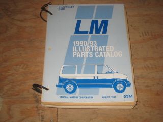 1990 1991 92 93 Chevrolet Astro GMC Safari Van illustrated parts 