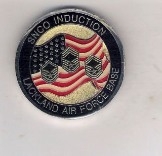 CHALLENGE COIN US AIR FORCE SNCO INDUCTION LACKLAND AIR FORCE BASE