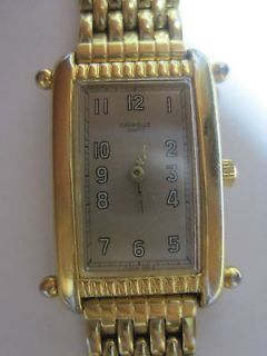 vintage caravelle by bulova men s watch quartz gold tone