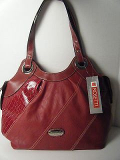 WOMENS LADIES RED COLORED LARGE SIZED PURSE HANDBAG BY ROSETTI NEW 