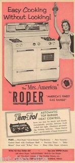 1950s vintage PINK Roper KITCHEN Gas Range STOVE Oven MRS. AMERICA 